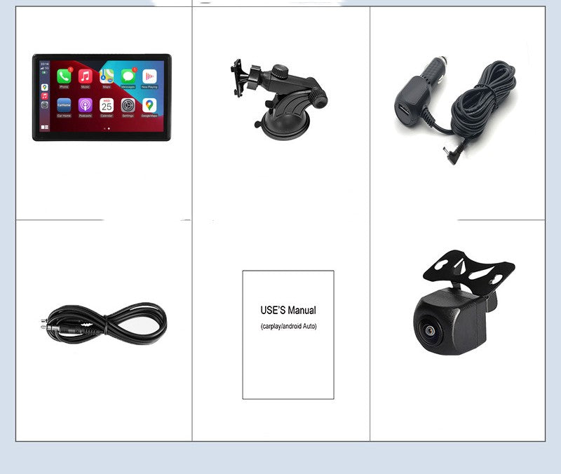 Portable IPS Car Smart Screen - Wireless Projection for Carplay & Android AUTO