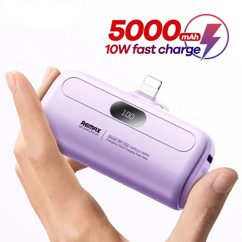 5000mAh Built in Cable Power Bank
