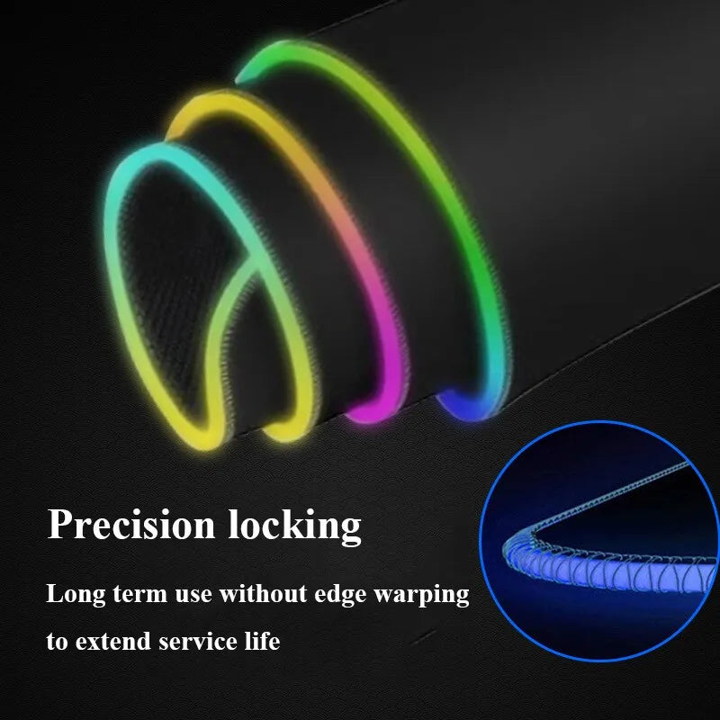 RGB Luminous Pure Black Mousepad