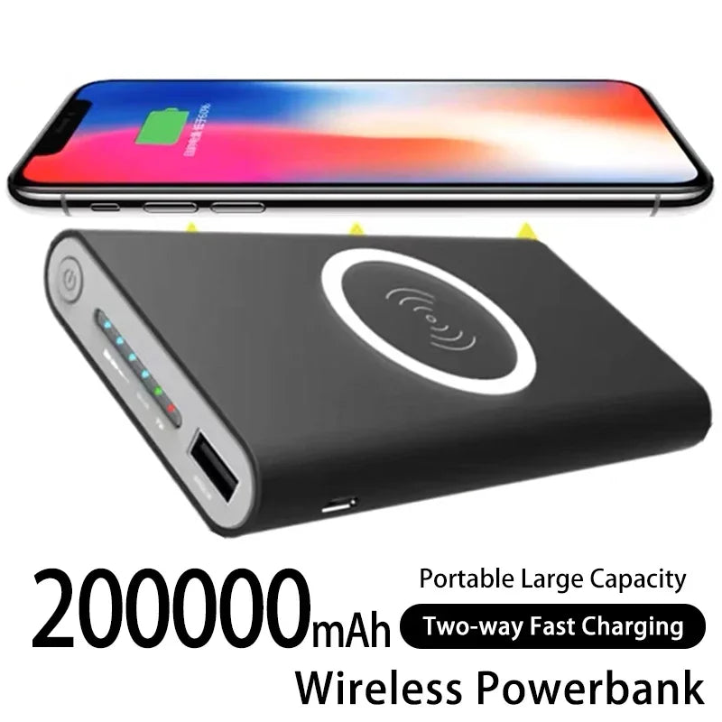 200000mAh Wireless Two-way Fast Charging Power bank