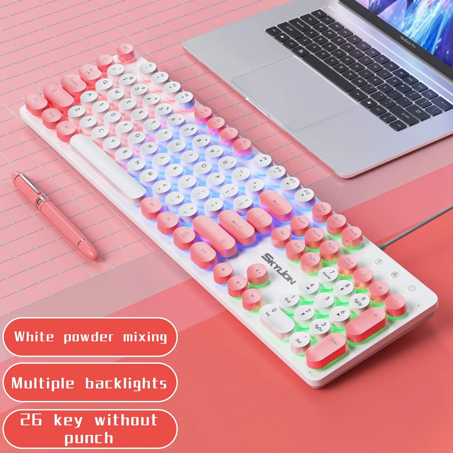 Wired 104 Keys Membrane Keyboard