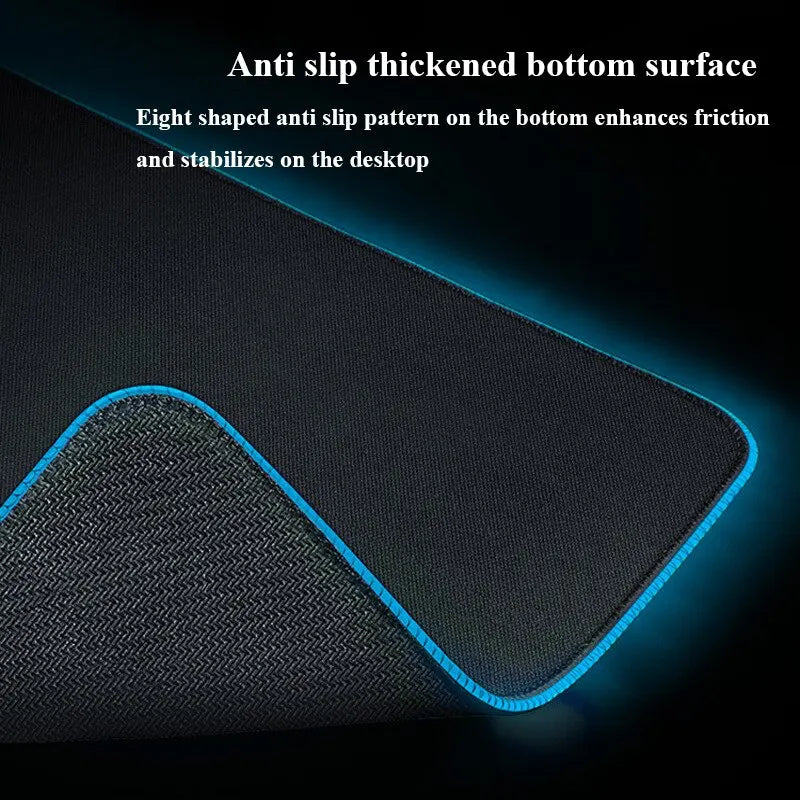 RGB Luminous Pure Black Mousepad
