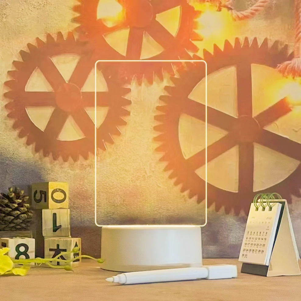 Led Night Light Note Board